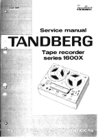 Tandberg 1600-X - Service Manual 